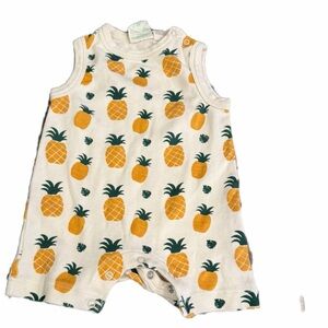 Pineapple Print Baby Romper parade 3-6 month organic
